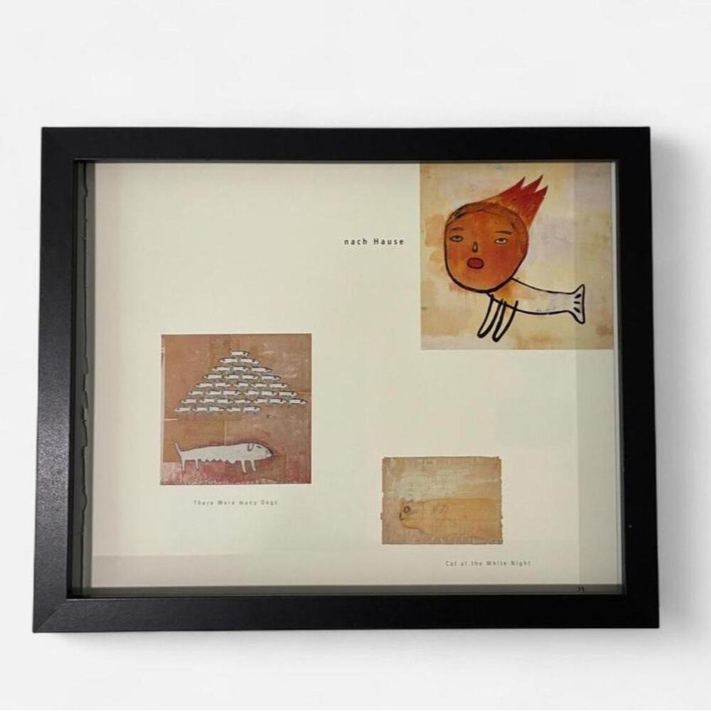 Nara Yoshitomo Nara contemporary art prints 8x10 " framed